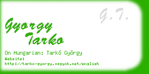 gyorgy tarko business card