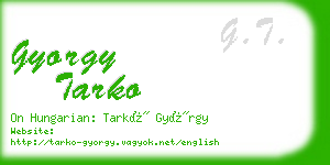 gyorgy tarko business card